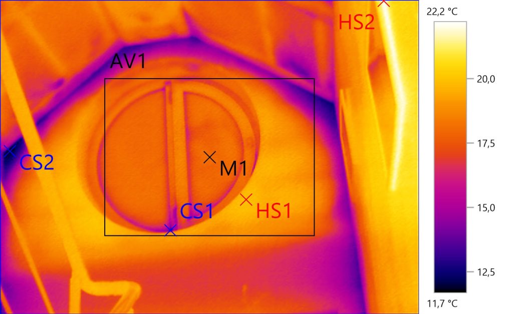 Infiltratii identificate in timpul testului Blower door